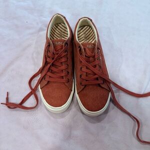 Taos Footwear Brick Red Canvas Sneakers